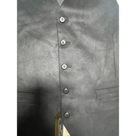 Hardy Amies London Vest 38S Gray Formal Waistcoat NWT Polyester - Picture 7 of 10